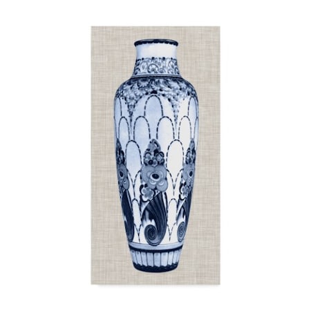 Unknown 'Blue & White Vase I' Canvas Art,16x32